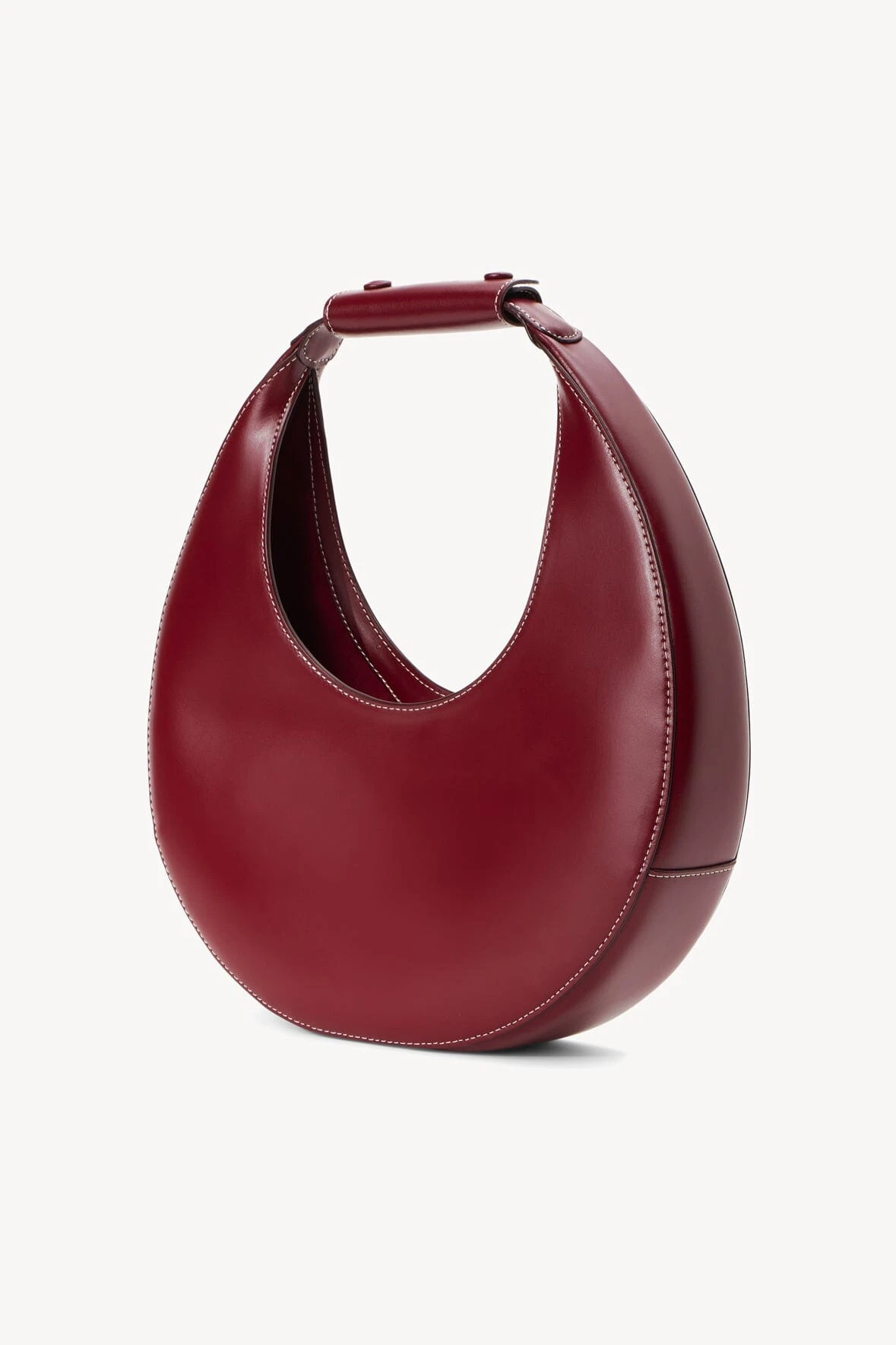 MOON BAG | RASPBERRY MOON BAG | RASPBERRY -Staud Store STAUD MOON BAG BORDEAUX HOLIDAY 22 ECOM 2