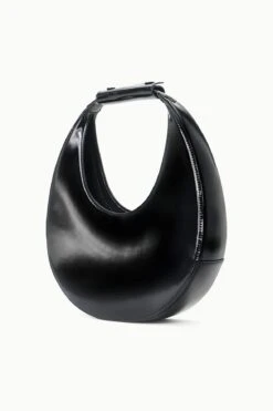 MOON BAG | BLACK POLISHED -Staud Store STAUD MOON TOTE BAG BLACK FALL 23 ECOM 2 web RETOUCHED