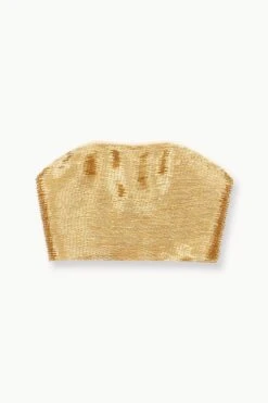NYLA TOP | GOLD 5 NYLA TOP | GOLD -Staud Store STAUD NYLA WOVENTOP GOLD FALL 23 ECOM 1