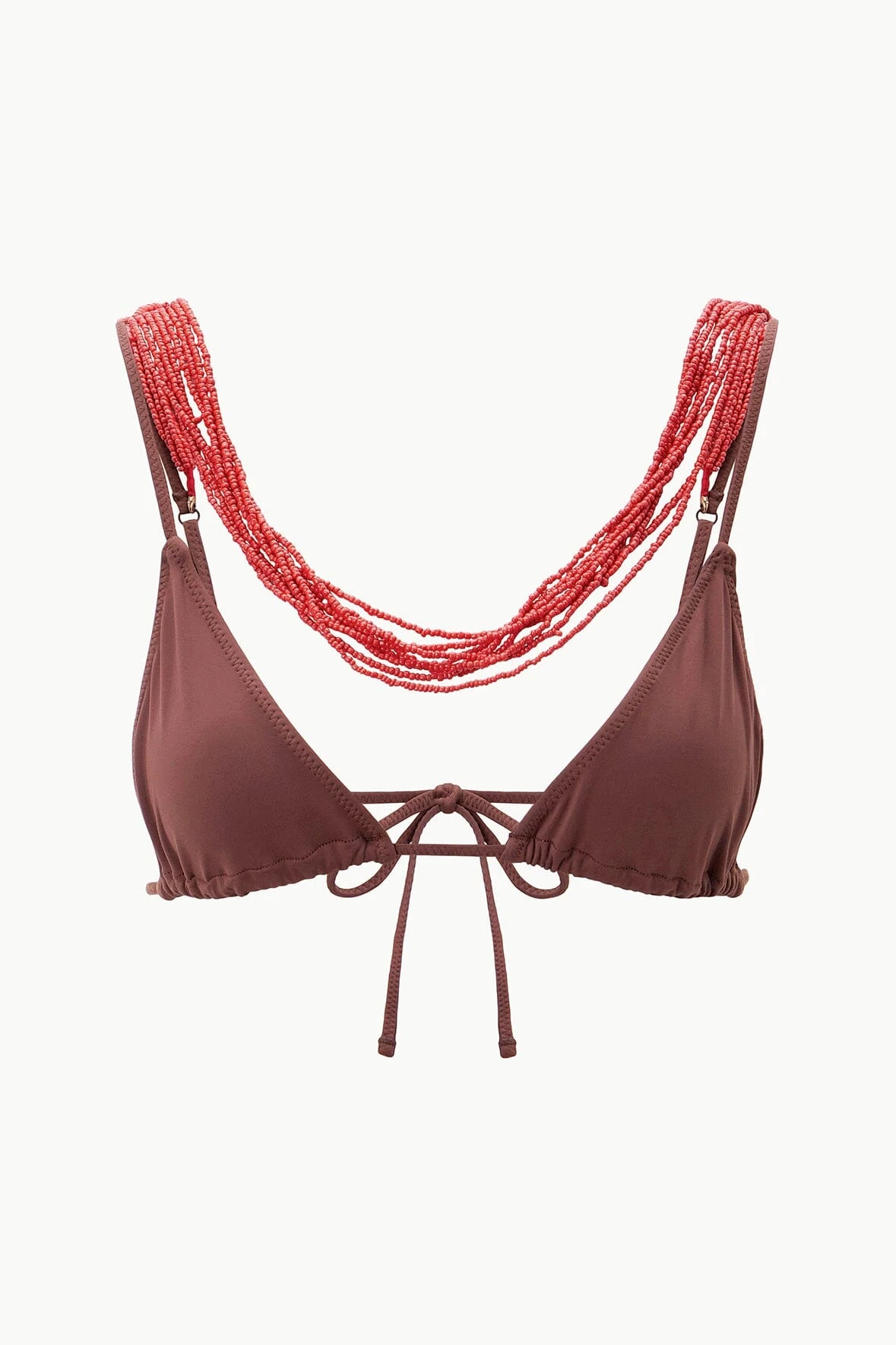 OLIVIA BEADED TRIANGLE TOP | CLOVE OLIVIA BEADED TRIANGLE TOP | CLOVE -Staud Store STAUD OLIVIABEADEDTRIANGLE TOP CLOVE SUPF 23 ECOM 1 1