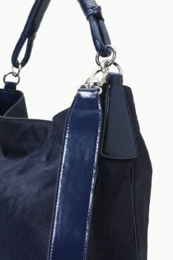 PERRY BAG | NAVY HAIRCALF -Staud Store STAUD PARRYHOBO BAG NAVY FALL 23 ECOM 3