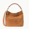 PERRY BAG | TAN SUEDE -Staud Store STAUD PERRYHOBO BAG TAN FALL 23 ECOM 1 2