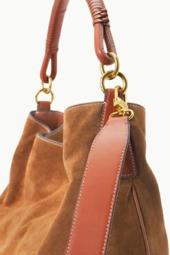 PERRY BAG | TAN SUEDE -Staud Store STAUD PERRYHOBO BAG TAN FALL 23 ECOM 4 1