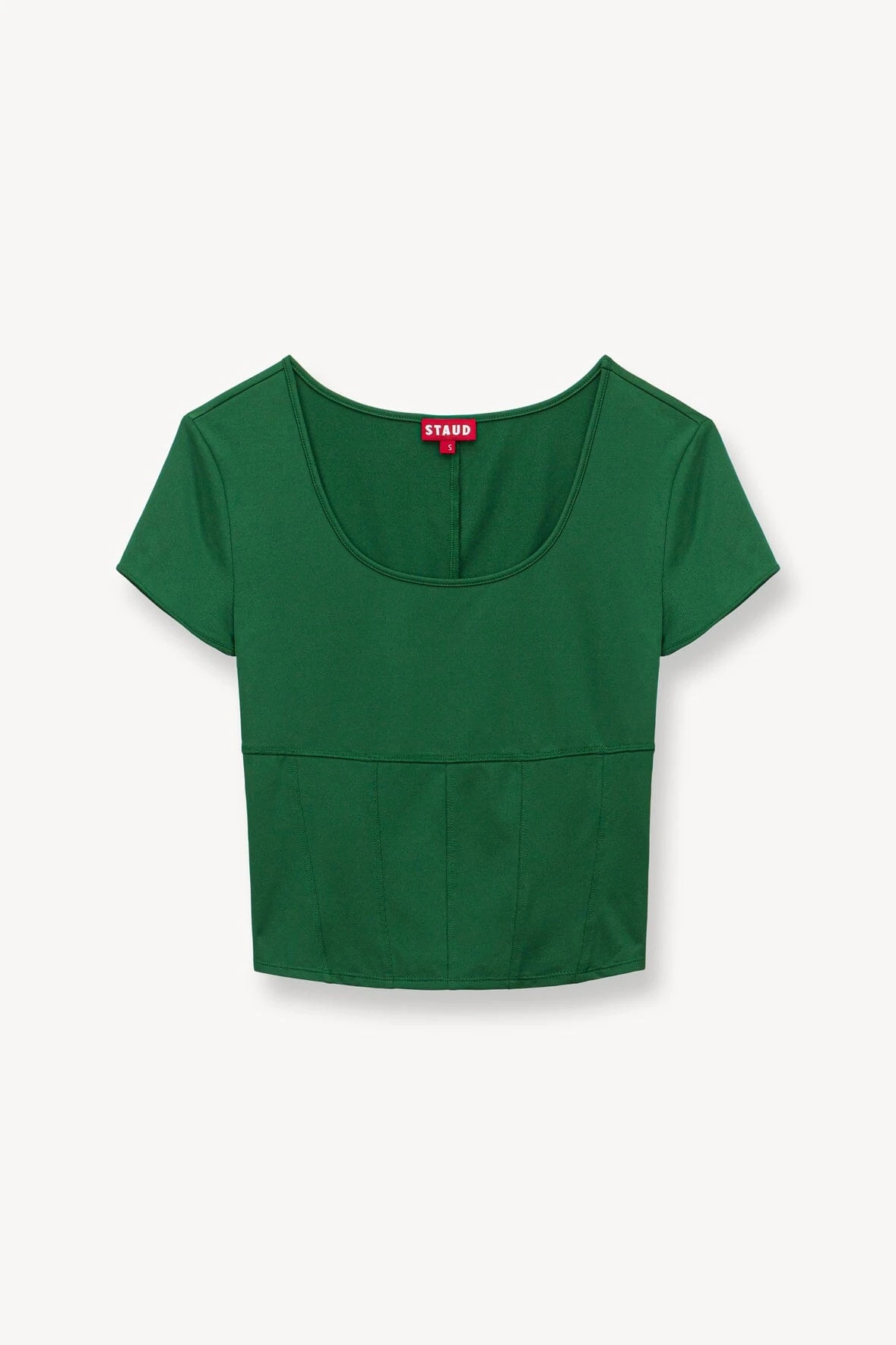 REPLAY TOP | COURT GREEN REPLAY TOP | COURT GREEN -Staud Store STAUD REPLAY TOP GREEN SUPF 23 ECOM 1