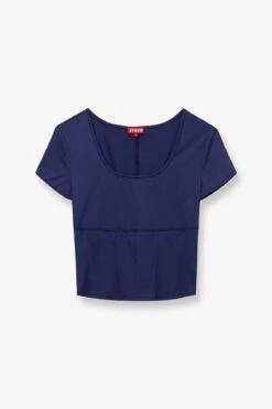 REPLAY TOP | NAVY -Staud Store STAUD REPLAY TOP NAVY SUPF 23 ECOM 1
