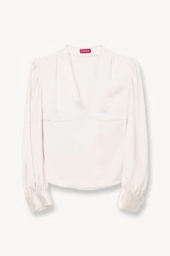 ROSENDA TOP | IVORY -Staud Store STAUD ROSENDA WOVEN TOP IVORY FALL 23 ECOM 1