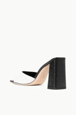 SLOANE HEEL | BLACK WHITE SNAKE EMBOSSED -Staud Store STAUD SLOANE HEEL BLACKWHITE SPRING 23 ECOM 3