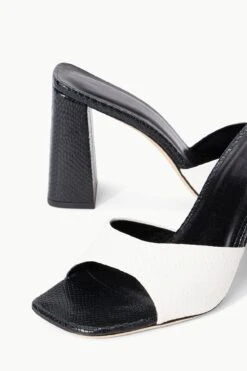 SLOANE HEEL | BLACK WHITE SNAKE EMBOSSED -Staud Store STAUD SLOANE HEEL BLACKWHITE SPRING 23 ECOM 4
