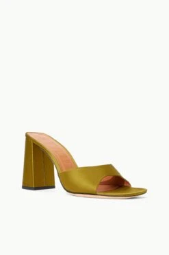 SLOANE HEEL | OLIVE SATIN 7 SLOANE HEEL | OLIVE SATIN -Staud Store STAUD SLOANE HEEL OLIVESATIN SPRING 23 ECOM 2 2