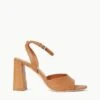 SOLANGE HEEL | TAN SNAKE EMBOSSED -Staud Store STAUD SOLANGE HEEL TAN SPRING 23 ECOM 2