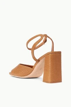 SOLANGE HEEL | TAN SNAKE EMBOSSED -Staud Store STAUD SOLANGE HEEL TAN SPRING 23 ECOM 3