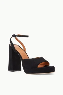 SOLANGE PLATFORM | BLACK SUEDE -Staud Store STAUD SOLANGE PLATFORM BLACK SUPF 23 ECOM 2