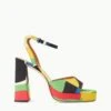 SOLANGE PLATFORM | MARBLE WAVE TAFFETA -Staud Store STAUD SOLANGE PLATFORM MARBLEWAVE SUPF 23 ECOM 1