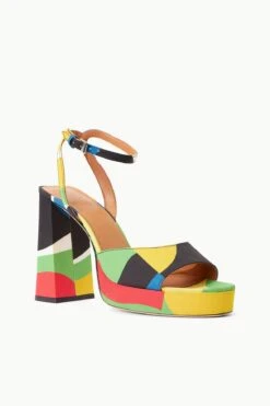 SOLANGE PLATFORM | MARBLE WAVE TAFFETA 3 SOLANGE PLATFORM | MARBLE WAVE TAFFETA -Staud Store STAUD SOLANGE PLATFORM MARBLEWAVE SUPF 23 ECOM 2