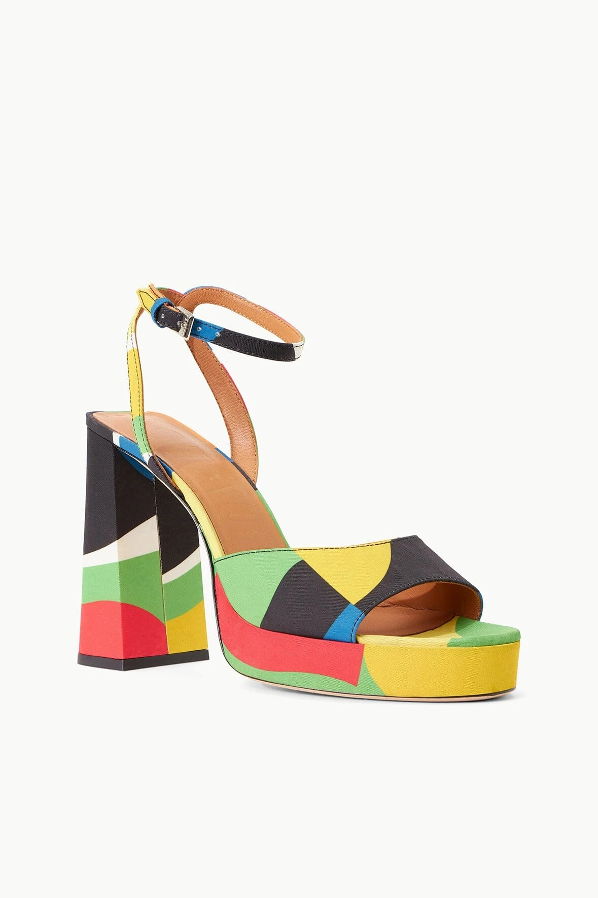 SOLANGE PLATFORM | MARBLE WAVE TAFFETA SOLANGE PLATFORM | MARBLE WAVE TAFFETA -Staud Store STAUD SOLANGE PLATFORM MARBLEWAVE SUPF 23 ECOM 2