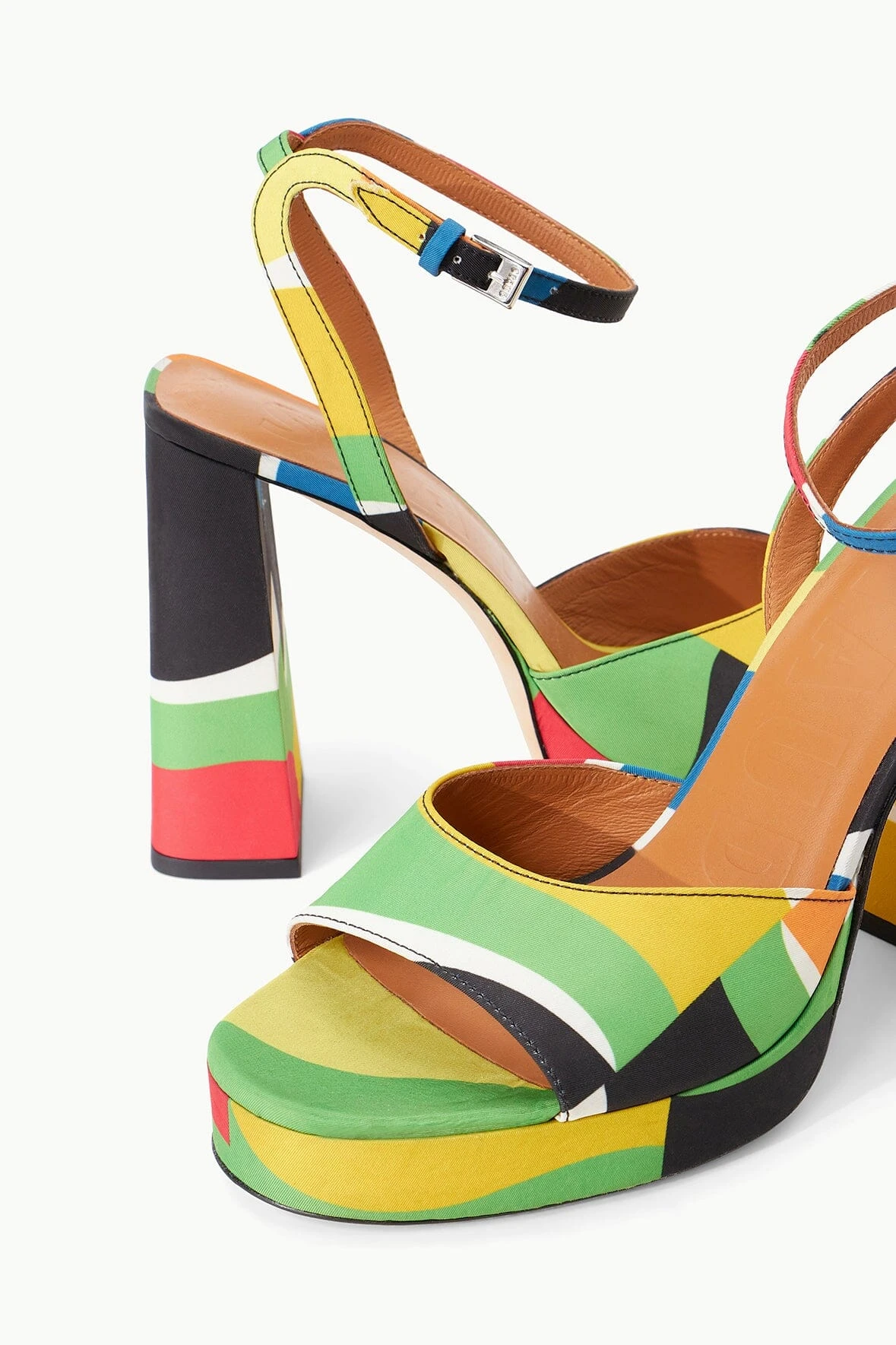 SOLANGE PLATFORM | MARBLE WAVE TAFFETA SOLANGE PLATFORM | MARBLE WAVE TAFFETA -Staud Store STAUD SOLANGE PLATFORM MARBLEWAVE SUPF 23 ECOM 4