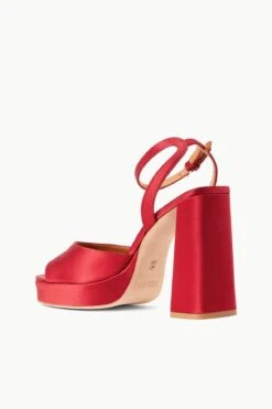 SOLANGE PLATFORM | RUBY SATIN -Staud Store STAUD SOLANGE PLATFORM RUBY SUPF 23 ECOM 3 1