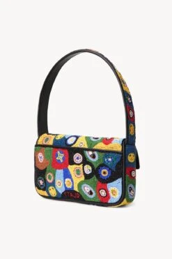TOMMY BEADED BAG | BLACK MILLEFIORI -Staud Store STAUD TOMMY BEADED BAG MILLEFIOREBLACK FALL 22 ECOM 2 1
