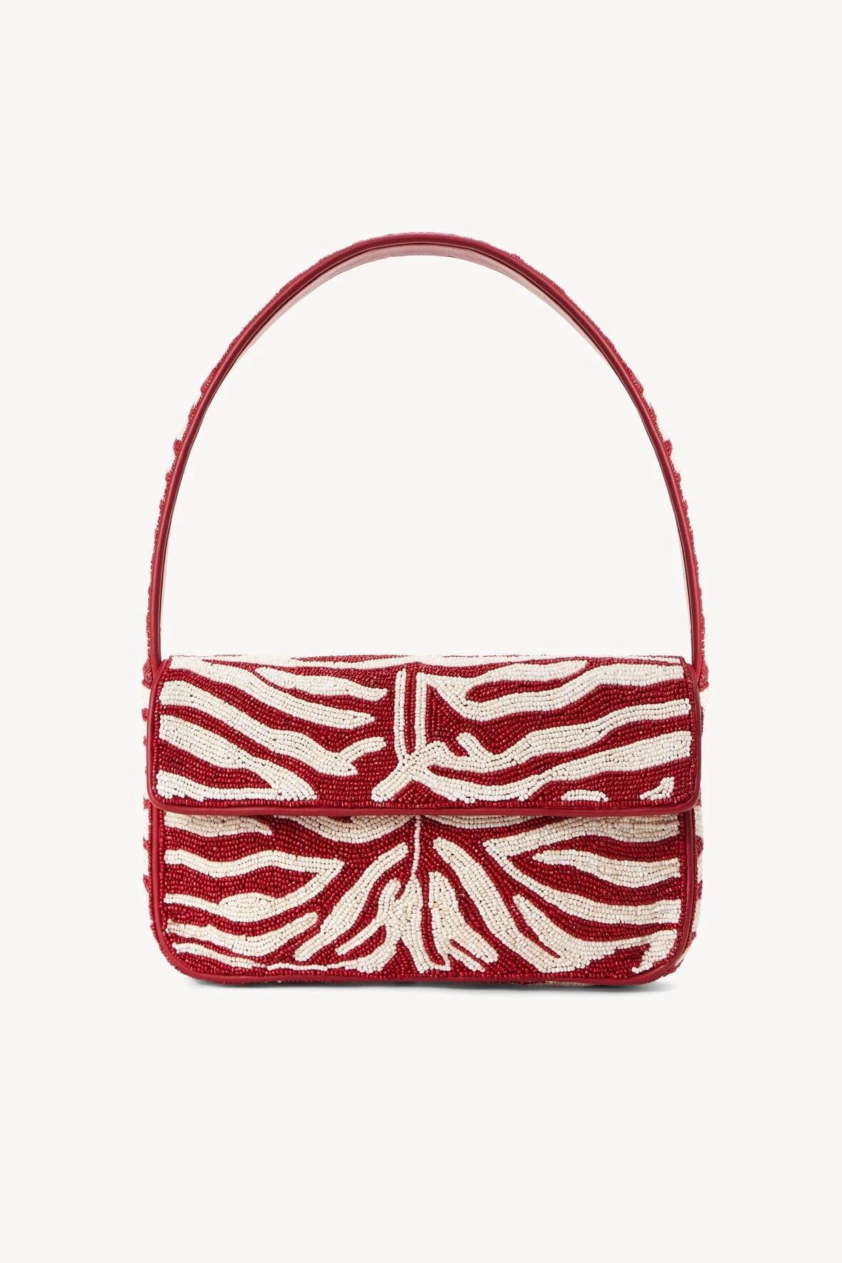 TOMMY BEADED BAG | SCARLET WHITE TOMMY BEADED BAG | SCARLET WHITE -Staud Store STAUD TOMMY BEADED BAG SCARLET WHITE HOLIDAY 22 ECOM 1