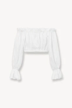 TRISTAN TOP | WHITE -Staud Store STAUD TRISTAN TOP WHITE SUPF 23 ECOM 1