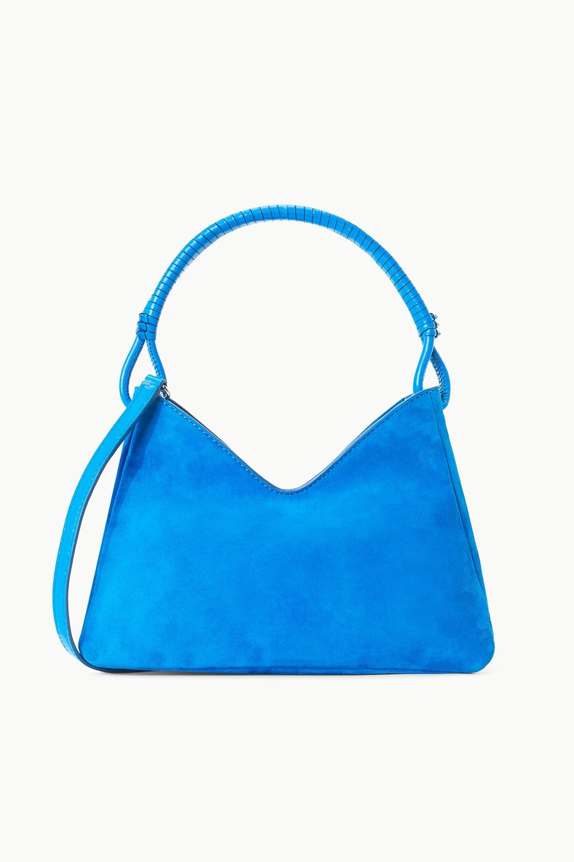 VALERIE SHOULDER BAG | DIRECTOR BLUE SUEDE VALERIE SHOULDER BAG | DIRECTOR BLUE SUEDE -Staud Store STAUD VALERIE SHOULDERBAG DIRECTORBLUE FALL 23 ECOM 1