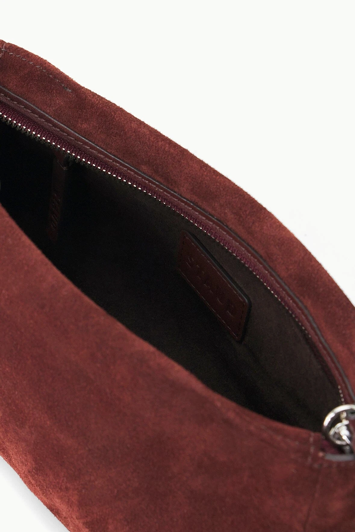 VIVI CROSSBODY BAG | MAHOGANY SUEDE VIVI CROSSBODY BAG | MAHOGANY SUEDE -Staud Store STAUD VIVI CROSSBODYBAG MAHOGANY FALL 23 ECOM 3