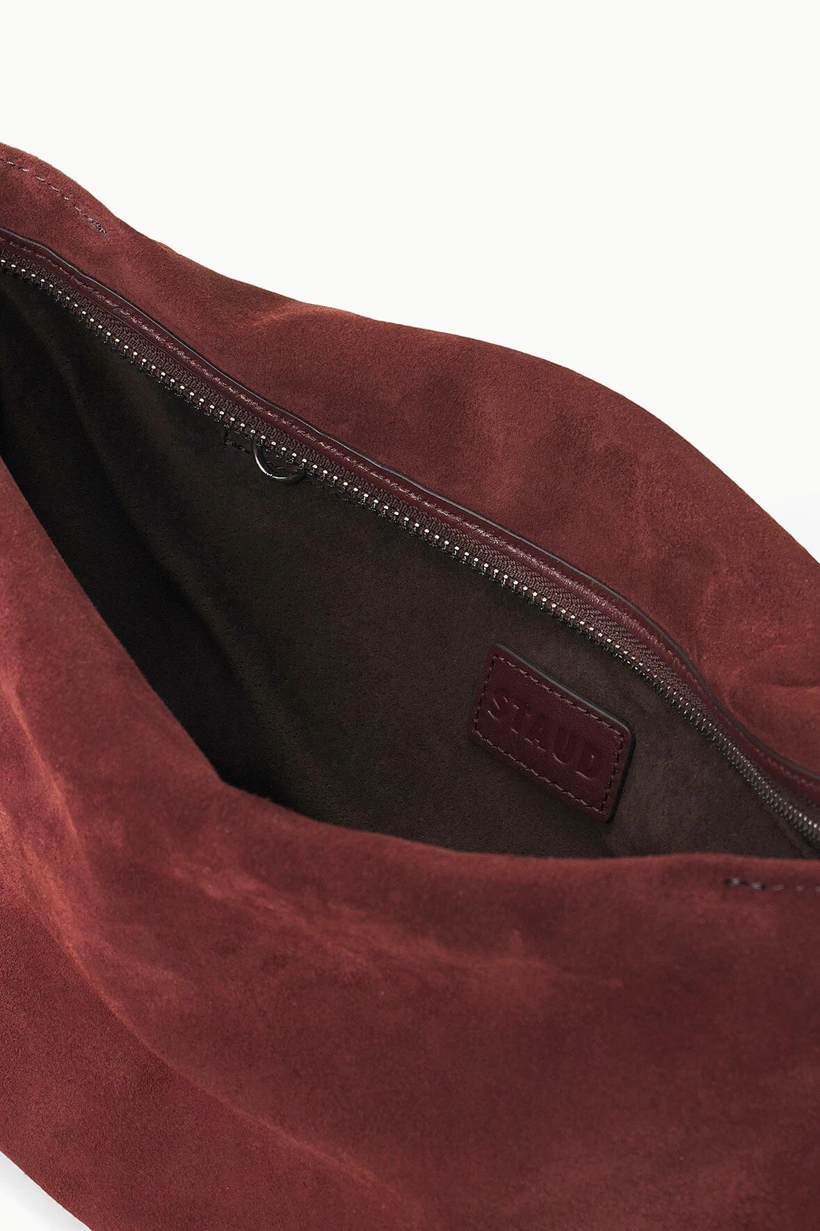 VIVI SHOULDER BAG | MAHOGANY SUEDE VIVI SHOULDER BAG | MAHOGANY SUEDE -Staud Store STAUD VIVI SHOULDERBAG MAHOGANY FALL 23 ECOM 3