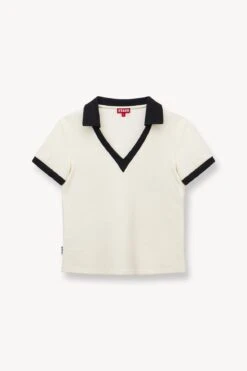 VOLLEY TOP | IVORY BLACK 6 VOLLEY TOP | IVORY BLACK -Staud Store STAUD VOLLEY TOP IVORY SUPF 23 ECOM 1