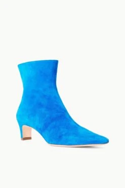WALLY ANKLE BOOT | DIRECTOR BLUE SUEDE -Staud Store STAUD WALLYANKLE BOOT DIRECTORBLUE FALL 23 ECOM 2