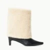 WALLY FOLDOVER BOOT | BLACK CREAM -Staud Store STAUD WALLYFOLDOVERBOOT BLACKCREAM ECOM 1
