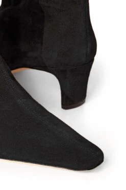 WALLY ANKLE BOOT | BLACK SUEDE -Staud Store STAUD WALLY ANKLE BOOT BLACK SUEDE SUPF 23 ECOM 4 web