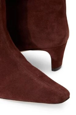 WALLY ANKLE BOOT | MAHOGANY SUEDE 5 WALLY ANKLE BOOT | MAHOGANY SUEDE -Staud Store STAUD WALLY ANKLE BOOT MAHOGANY SUPF 23 ECOM 4 web 1