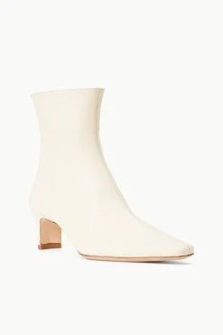 WALLY ANKLE BOOT | CREAM -Staud Store STAUD WALLY ANKLEBOOT CREAM SUPF 23 ECOM 2