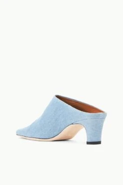 WALLY MULE | DENIM BLUE -Staud Store STAUD WALLY MULE DENIMBLUE FALL 23 ECOM 3