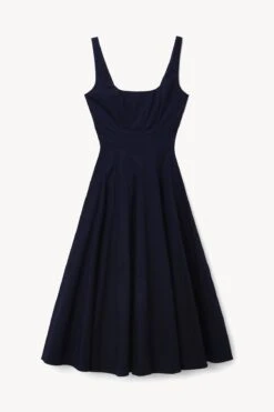 WELLS DRESS | NAVY -Staud Store STAUD WELLS DRESS NAVY HOLIDAY 22 ECOM 1