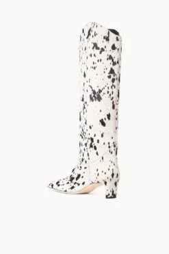 WESTERN WALLY BOOT | BLACK & WHITE HAIRCALF 6 WESTERN WALLY BOOT | BLACK & WHITE HAIRCALF -Staud Store STAUD WESTERNWALLY BOOT BLACKWHITEHAIRCALF FALL 23 ECOM 3