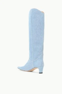 WESTERN WALLY BOOT | DENIM BLUE -Staud Store STAUD WESTERNWALLY BOOT DENIMBLUE FALL 23 ECOM 3
