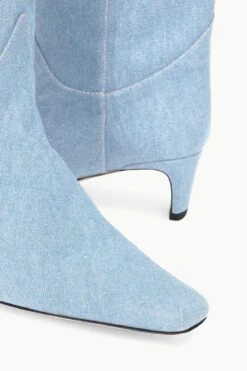 WESTERN WALLY BOOT | DENIM BLUE -Staud Store STAUD WESTERNWALLY BOOT DENIMBLUE FALL 23 ECOM 5