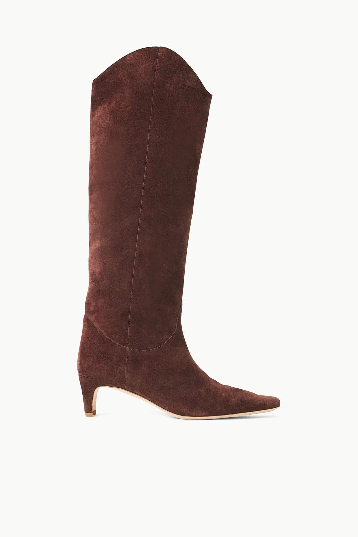 WESTERN WALLY BOOT | MAHOGANY SUEDE WESTERN WALLY BOOT | MAHOGANY SUEDE -Staud Store STAUD WESTERNWALLY BOOT MAHOGANY FALL 23 ECOM 1