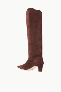 WESTERN WALLY BOOT | MAHOGANY SUEDE 6 WESTERN WALLY BOOT | MAHOGANY SUEDE -Staud Store STAUD WESTERNWALLY BOOT MAHOGANY FALL 23 ECOM 3