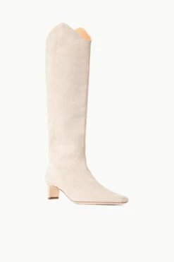 WESTERN WALLY BOOT | MINK SUEDE -Staud Store STAUD WESTERNWALLY BOOT MINK FALL 23 ECOM 2
