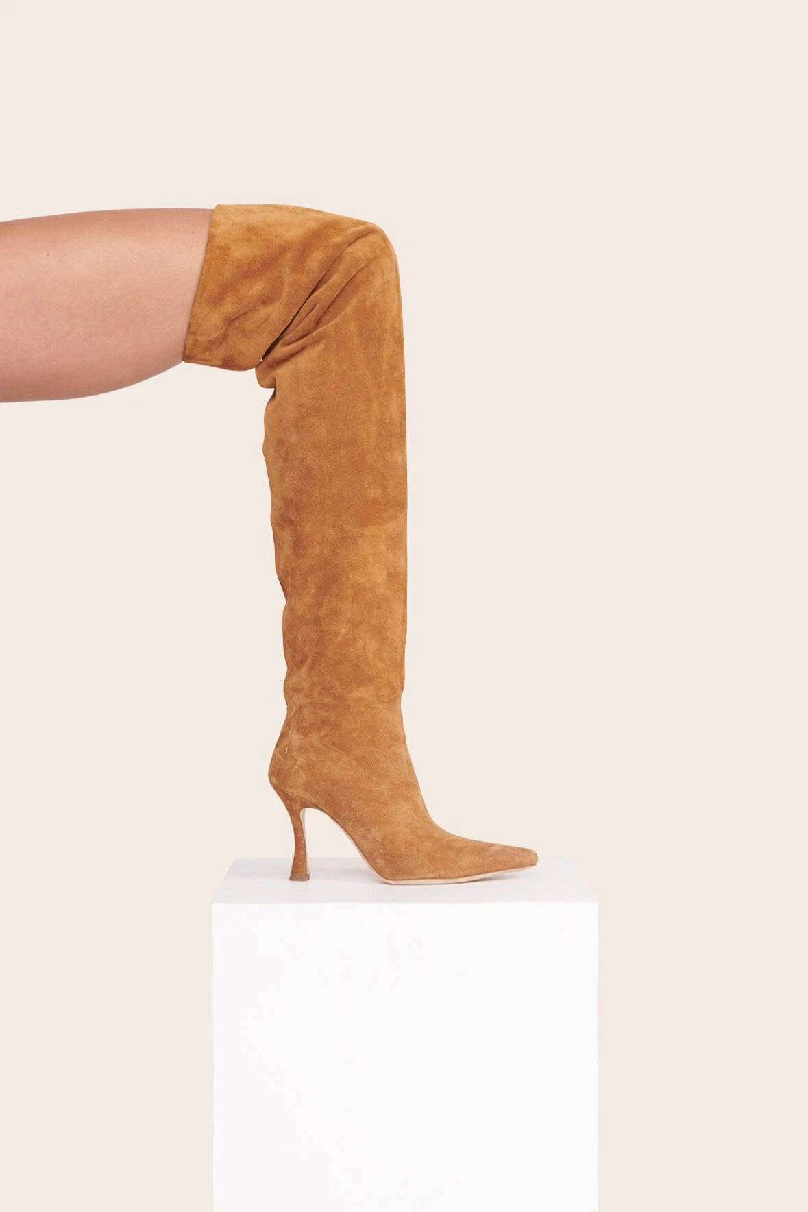 CAMI OVER THE KNEE BOOT | TAN SUEDE CAMI OVER THE KNEE BOOT | TAN SUEDE -Staud Store Shoes2 00275 web