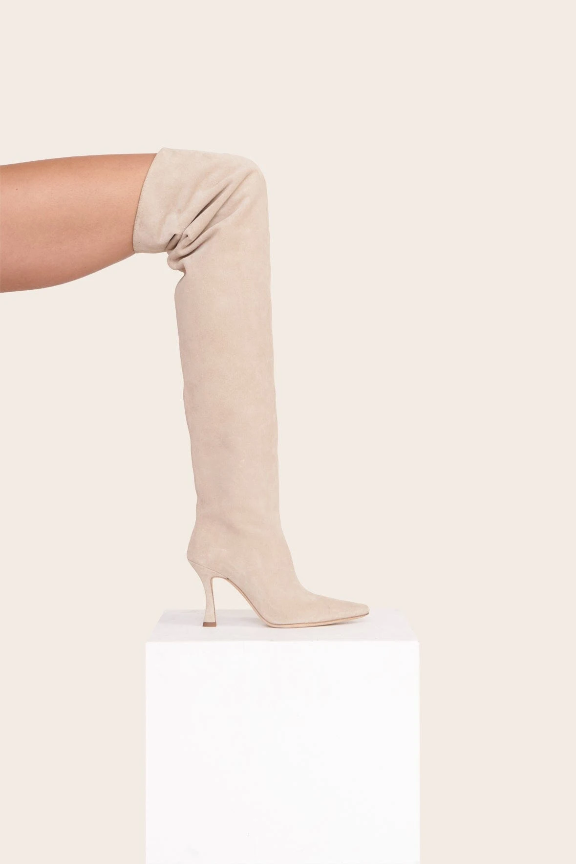 CAMI OVER THE KNEE BOOT | MINK SUEDE CAMI OVER THE KNEE BOOT | MINK SUEDE -Staud Store Shoes2 00286 web