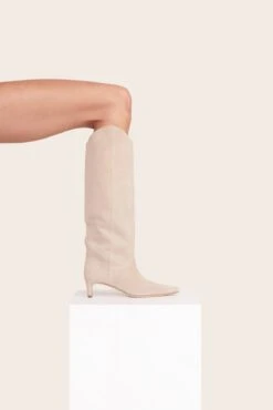 WESTERN WALLY BOOT | MINK SUEDE -Staud Store Shoes2 00294 web