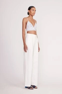 JULES BLOCK HEEL | INK ISLAND BLUE 5 JULES BLOCK HEEL | INK ISLAND BLUE -Staud Store Tatum Top Blue Palm Luisa Pant Ivory 00346 web