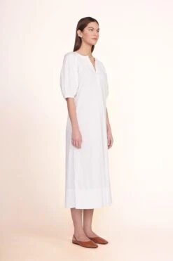 VINCENT DRESS | WHITE -Staud Store Vincent Dress White 00621 web