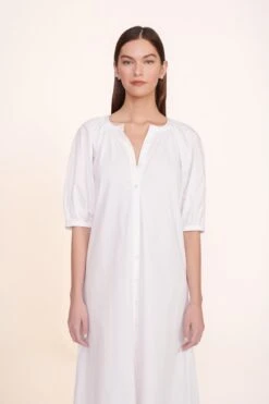 VINCENT DRESS | WHITE -Staud Store Vincent Dress White 00626 web