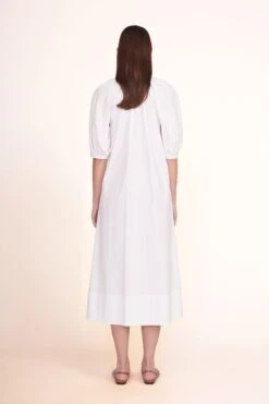 VINCENT DRESS | WHITE -Staud Store Vincent Dress White 00627 web