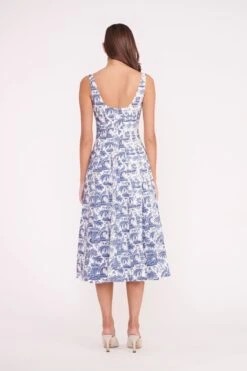 WELLS DRESS | BLUE TOILE -Staud Store WELLS DRESS TOILE RESHOOT 01664 web