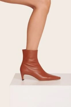 WALLY ANKLE BOOT | TAN -Staud Store Wally Ankle Boot Tan 003 web